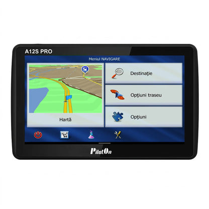 Sistem de Navigatie PilotOn A12S Pro V2 - GPS Android 7 inch pentru Camion, 2GB RAM, Hărți Europa incluse