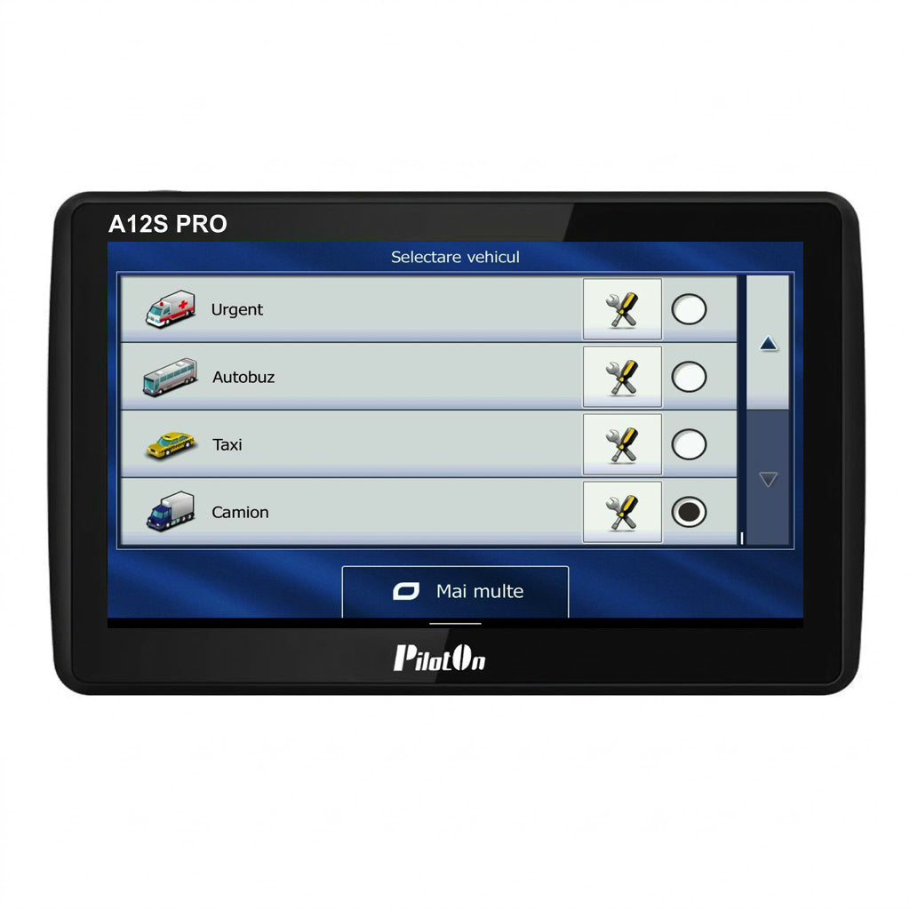 Sistem de Navigatie PilotOn A12S Pro V2 - GPS Android 7 inch pentru Camion, 2GB RAM, Hărți Europa incluse