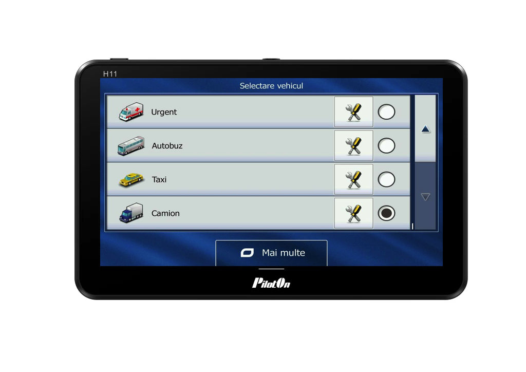 Sistem de Navigatie PilotOn H11 — GPS 7 inch cu Cameră DVR Full HD pentru Camion, Hărți Europa incluse