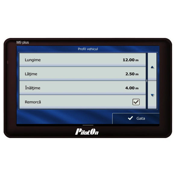 Sistem de Navigatie PilotOn M9Plus 16GB — GPS 7 inch pentru Camion, Hărți Europa incluse