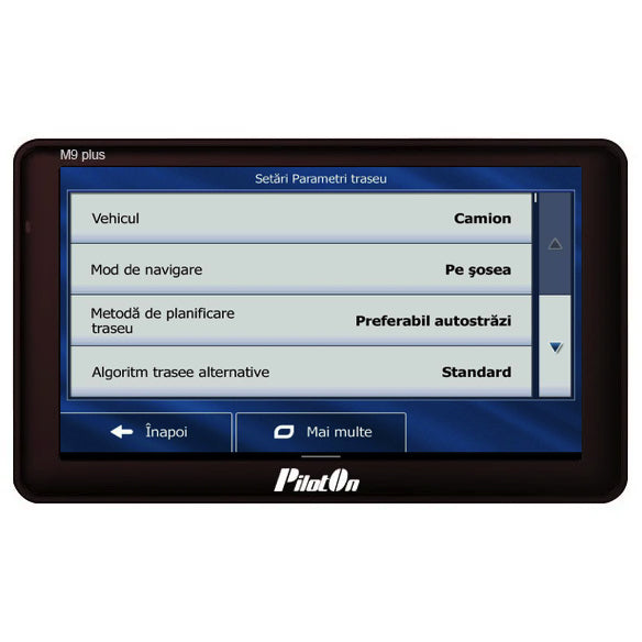 Sistem de Navigatie PilotOn M9Plus 16GB — GPS 7 inch pentru Camion, Hărți Europa incluse